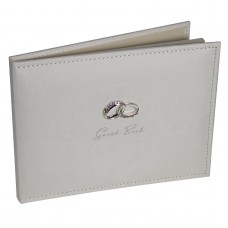 Amore Suede Guest Book with Silver Rings 40 pages